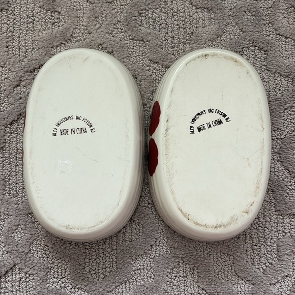 Vintage Alco Industries Apple Garden Stoneware 7x4.5" Ramekin Bowl Hand Painted - Picture 4 of 5